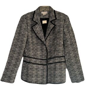 Worthington Black and white Tweed Blazer Sz 8 NEW